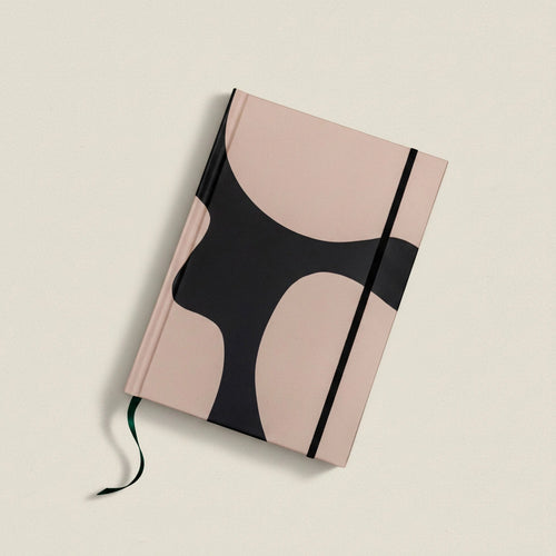 Lavianne Organic Flow Aquarellbuch: Beige-sandfarbenes Cover mit modernem organischen Design für kreative Ästhetik.